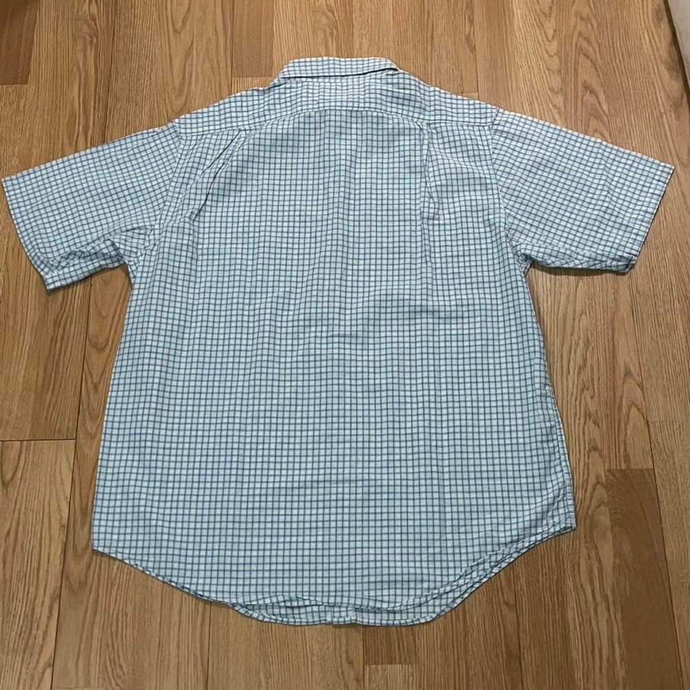 Ralph Lauren Polo Jeans Large Men’s Short Sleeve Button Down Shirt Blue Plaid - Picture 6 of 6